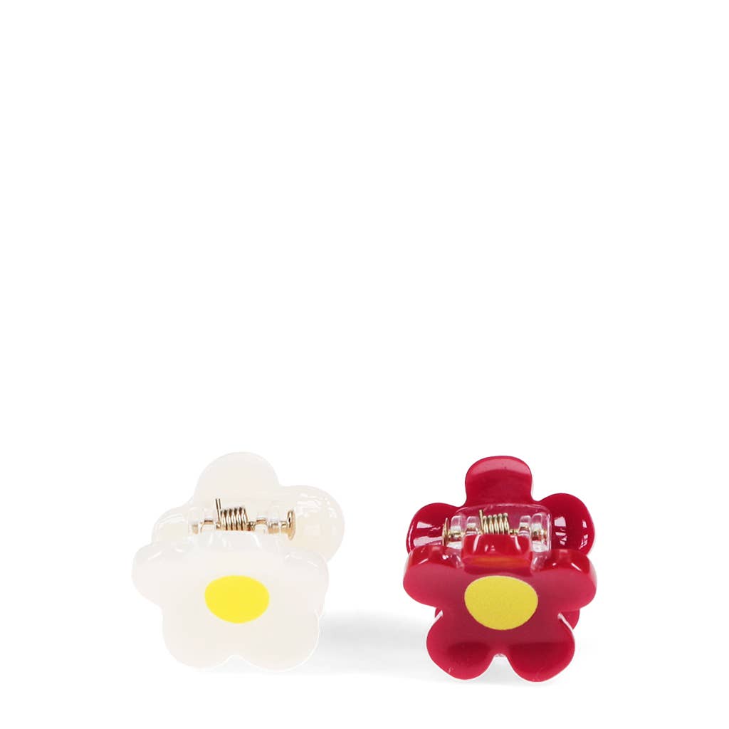 Mini haarclipjes (set van 2) - Bloemen