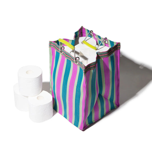 Recycled Plastic Stripe Bag Rectangle D26
