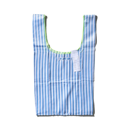 School Tie Fabric Bag Light Blue x White