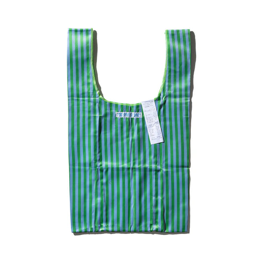School Tie Fabric Bag Green x Light Blue