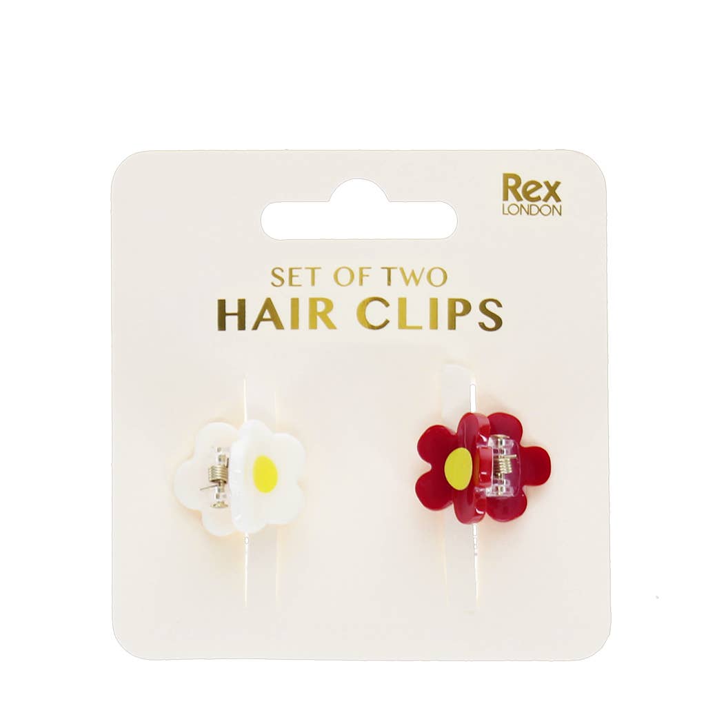 Mini haarclipjes (set van 2) - Bloemen