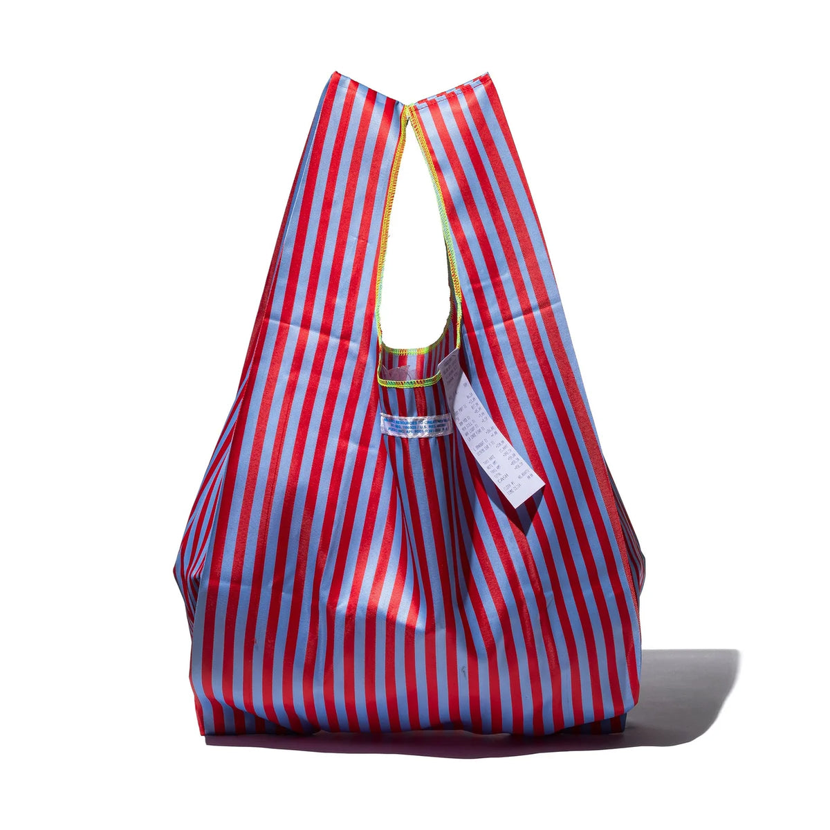 School Tie Fabric Bag Red x Light Blue