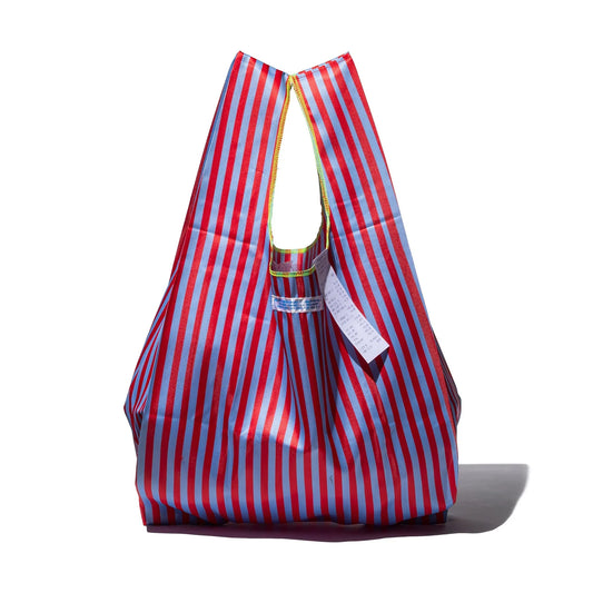 School Tie Fabric Bag Red x Light Blue
