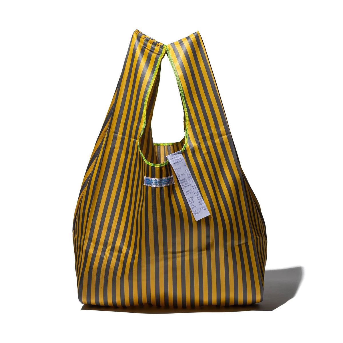 School Tie Fabric Bag Yellow x Gray