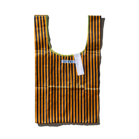 School Tie Fabric Bag Orange x Navy Blue