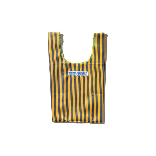 School Tie Fabric Small Bag Yellow x Gray