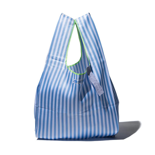 School Tie Fabric Bag Light Blue x White