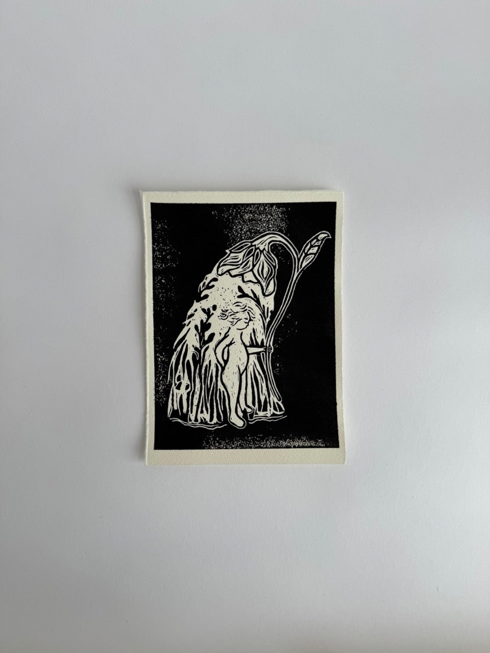 Linodruk "Bloemenmeisje"