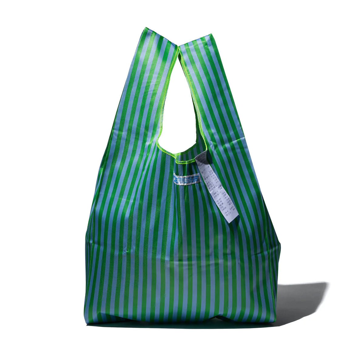 School Tie Fabric Bag Green x Light Blue
