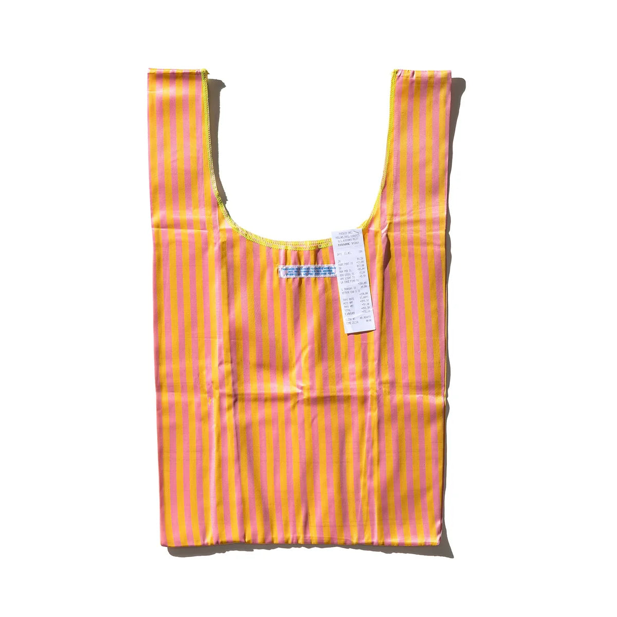 School Tie Fabric Bag Pink x Yellow