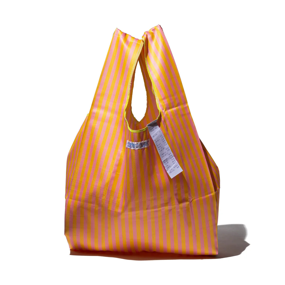 School Tie Fabric Bag Pink x Yellow