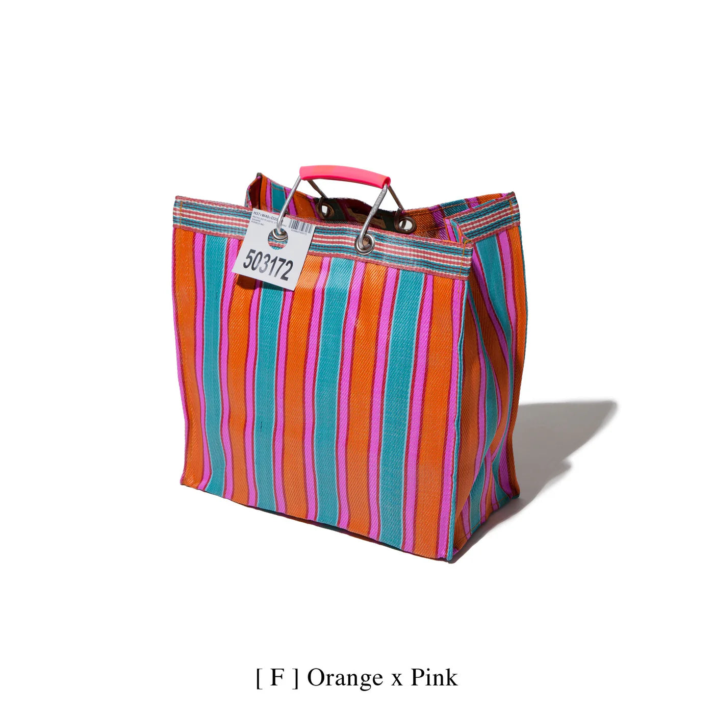 Recycled Plastic Stripe Bag Square
