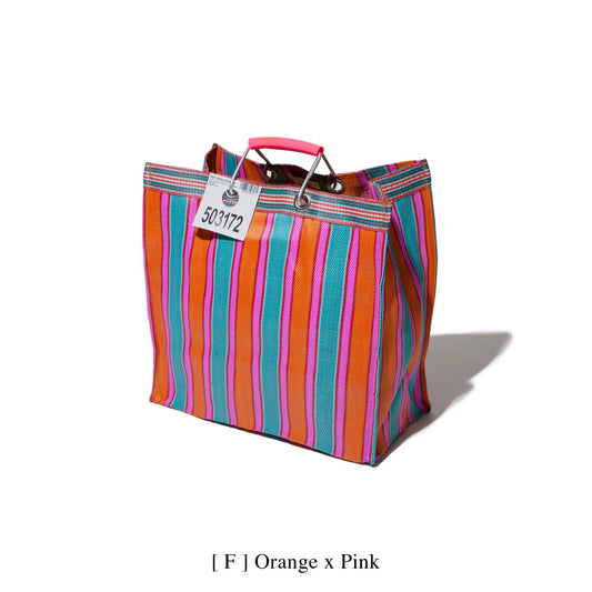 Recycled Plastic Stripe Bag Square