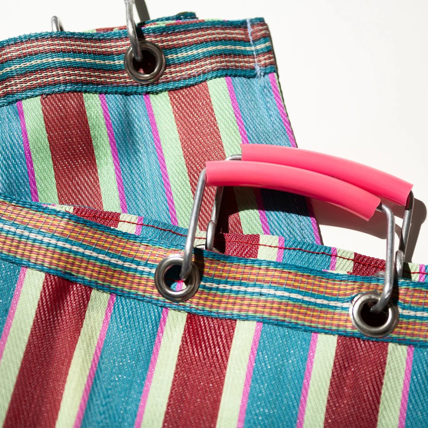 Recycled Plastic Stripe Bag Square