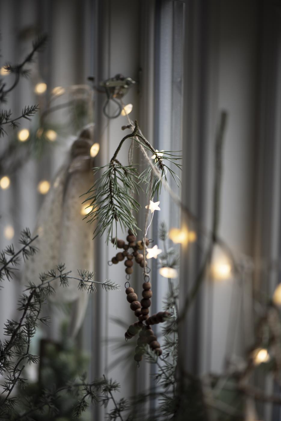 Wire String Lights 40 stars - outdoor - timer 6/18