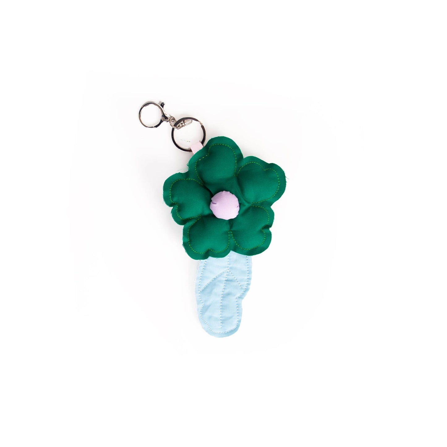 GROENE PLUIMIGE BLOEM SLEUTELHANGER HF