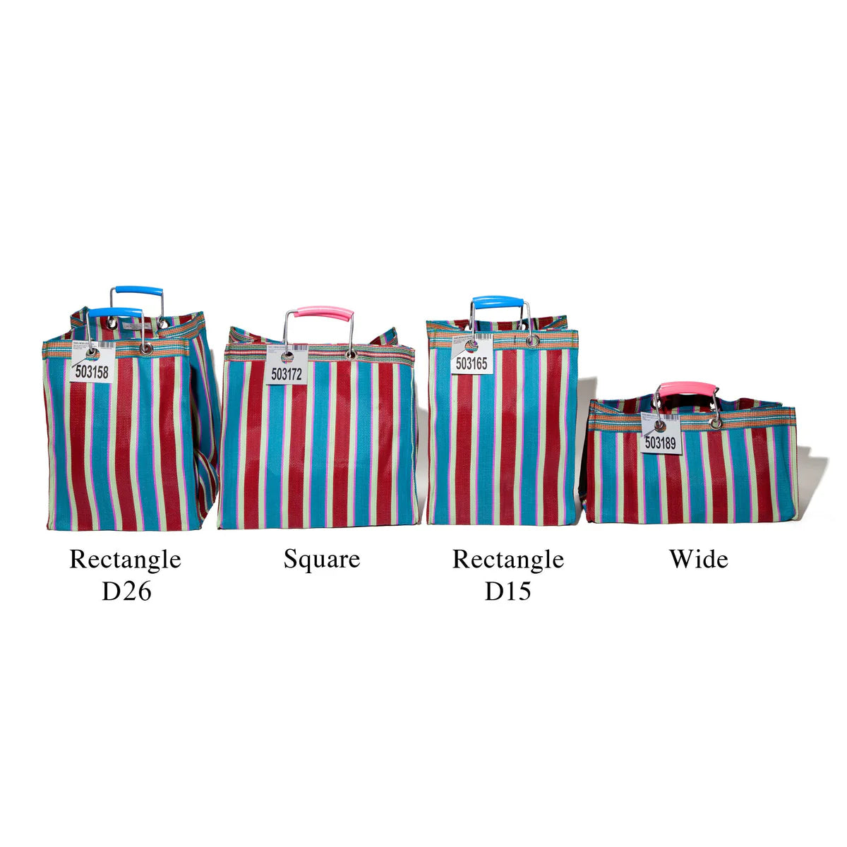 Recycled Plastic Stripe Bag Rectangle D26